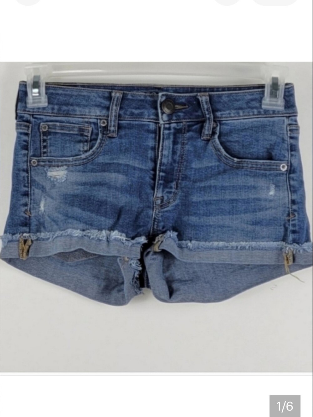 AMERICAN EAGLE Super Stretch X Shortie Jean Shorts Size 2